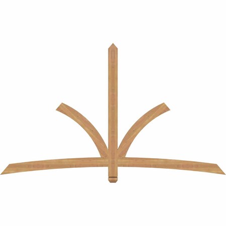 Ekena Millwork Davenport Timber Gable Bracket, Western Red Cedar, 84"W x 49"H x 1 1/2"D x 3 1/2"F, 14/12 Pitch GBW084X49X0204DAV00SWR